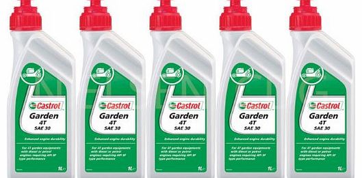 Castrol 4T SAE30 Lawnmower Oil CAS-14577186-5 5x1L = 5L