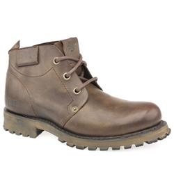 Caterpillar Male Erpillar Logic Mid Cut Leather Upper Casual in Dark Brown