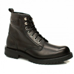 Male Hugh Leather Upper Casual in Black