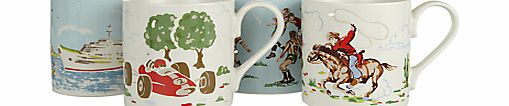 Cath Kidston Boys Larch Mug, Set of 4