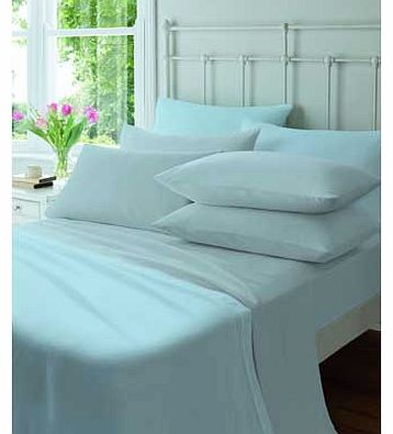 Catherine Lansfield Flannelette Blue Fitted Sheet - Kingsize