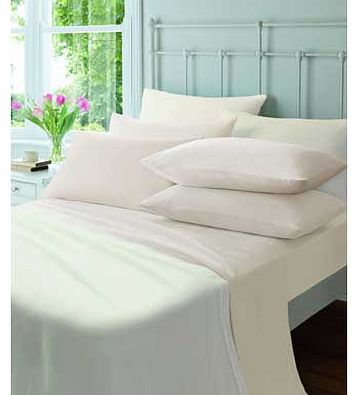 Catherine Lansfield Flannelette Cream Fitted Sheet - Kingsize