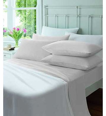 Catherine Lansfield Flannelette White Fitted Sheet - Kingsize