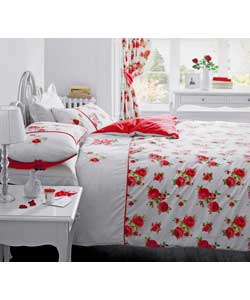 Verity Red Duvet Cover Set - Kingsize