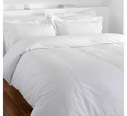 Minimalist Duvet Cover Set, White, Double