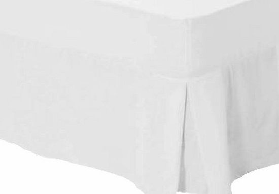 Catherine Lansfield Non Iron Percale Polycotton King Size Valance Sheet White