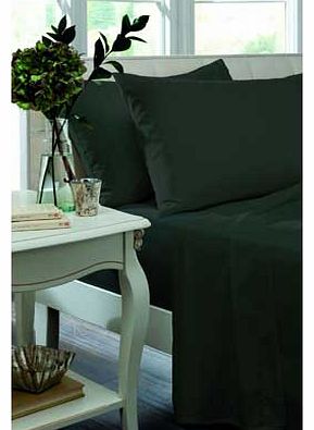 Percale Non Iron Black Pair of Oxford Pillowcases