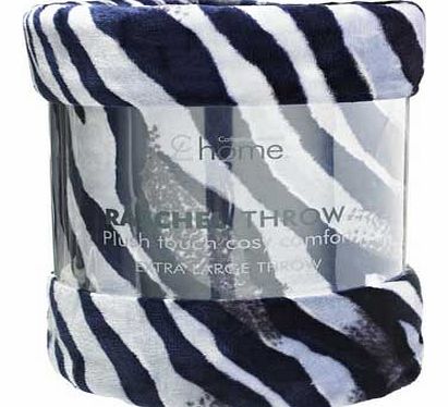 Catherine Lansfield Zebra Throw - Black and White