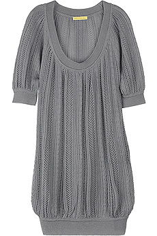 Pointelle sweater dress