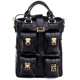 Black Leather The Kenzington Bag