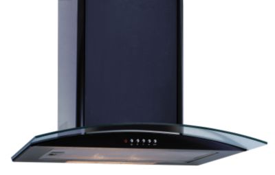 CDA CPX11BL 110cm Chimney Hood in Black with