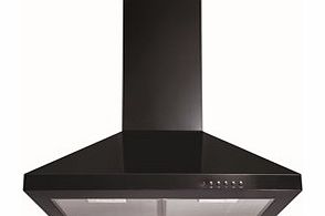 CDA ECH61BL Level 1 60cm Wide Chimney Hood - Black