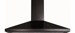 CDA ECH91BL Level 1 90cm Wide Chimney Hood - Black