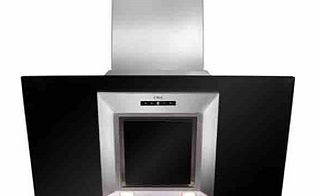 EVG9BL Designer Angled 90cm Chimney Hood -