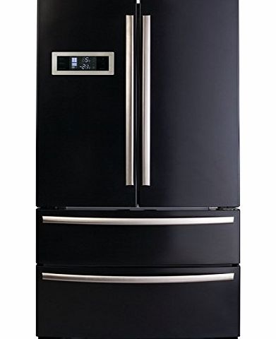 CDA PC87BL American Style Two Door Two Drawer Freestanding Fridge Freezer - Black