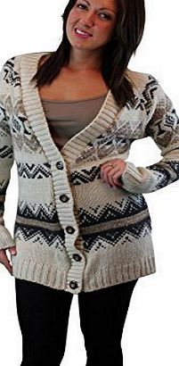 CELEB LOOK  V-Neck Aztec Cardigan