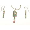 CelebSeen Accessories CelebSeen Multicoloured Rhinestone Tetris Silver