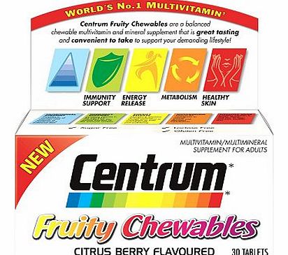 Centrum Fruity Chewables - 30 citrus berry