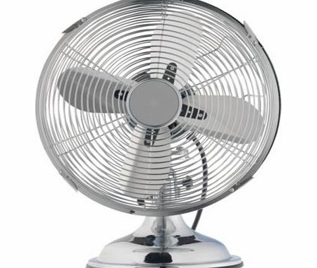 Challenge Chrome Oscillating Desk Fan - 10 Inch