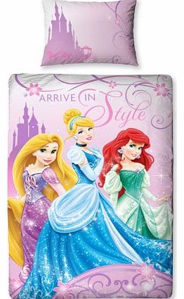 135 x 200 cm Disney Princess Sparkle Single Panel Duvet Set, Multi-Color