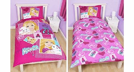 Character World Barbie Sequin Single Panel Duvet Set, (BarSD1)