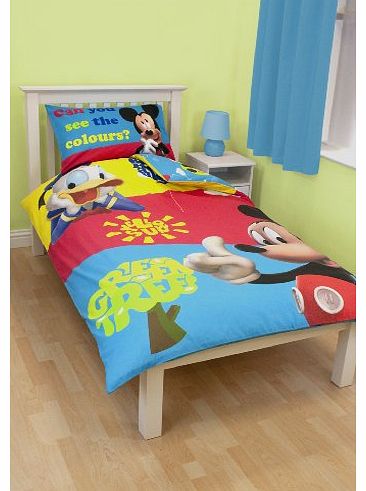 Disney Mickey Mouse Puzzled Single Panel Duvet Set