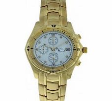 Charles Conrad Mens Chronograph White Gold Watch