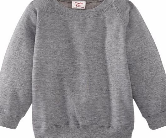 Charles Kirk Coolflow Round Neck Unisex Boys and Girls School Sweatshirt Dark Grey C34 IN