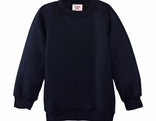 Charles Kirk Coolflow Round Neck Unisex Boys and Girls School Sweatshirt Navy Blue C38 IN