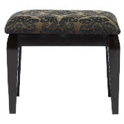 Damask Stool, Black