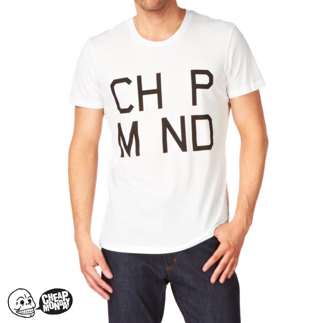 Mens Cheap Monday Bruce Printed T-Shirt - White