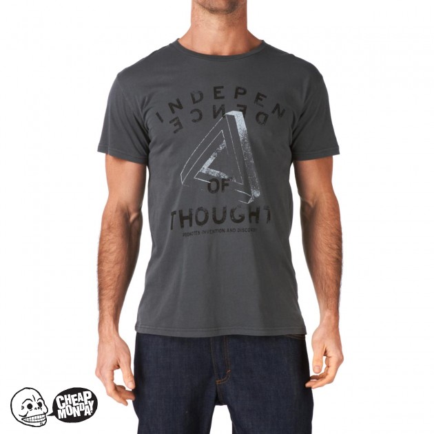 Mens Cheap Monday Tor Printed T-Shirt - Grey