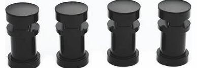 Black Gloss Radiator Brackets - For