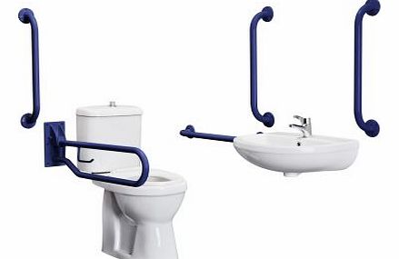 Cheapsuites Blue Disabled Bathroom Pack Toilet