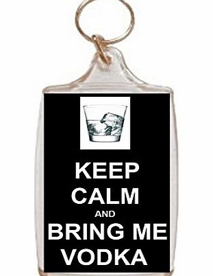 cheekymonkeydesigns Keep Calm and Bring me Vodka Great Quality Souvenir Keyring