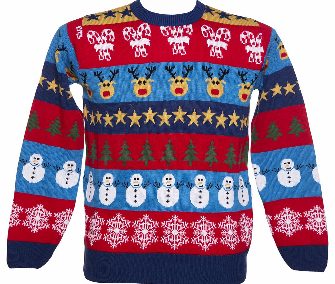 Cheesy Christmas Jumpers Unisex Retro Boxing Day Mashup Christmas Jumper