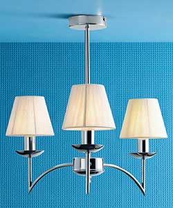 3 Light Bright Chrome String Shade