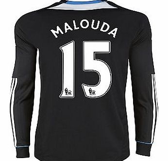 Chelsea Away Shirt Adidas 2011-12 Chelsea L/S Away Shirt (Malouda 15)