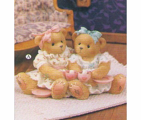 Cherished Teddies Collectible Figurine By Enesco Skylar and Shauna Hot Cocoa