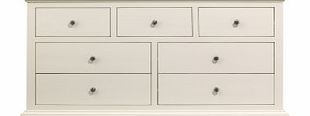 Cambridge 3 Over 4 Drawer Chest - White