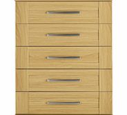 Oslo 5 Drawer Chest - Oak