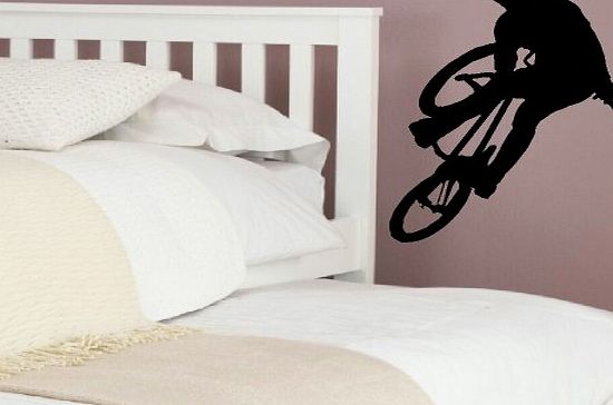 Childrens (L)LARGE GIANT BMX BIKE CHILDRENS BEDROOM WALL MURAL GIANT ART STICKER VINYL DECAL (Large) 800mmH 550mmW