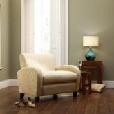 chill 2 Seat Sofa - Amelia Beige - White leg stain