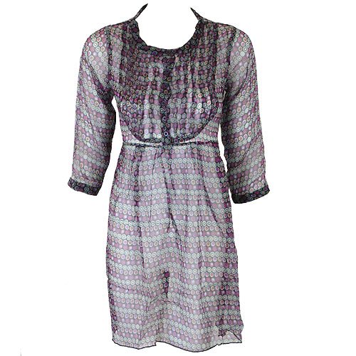 Ladies Chilli Pepper Circle Dress Purple