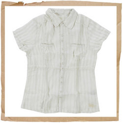 Tonal Stripe Shirt White