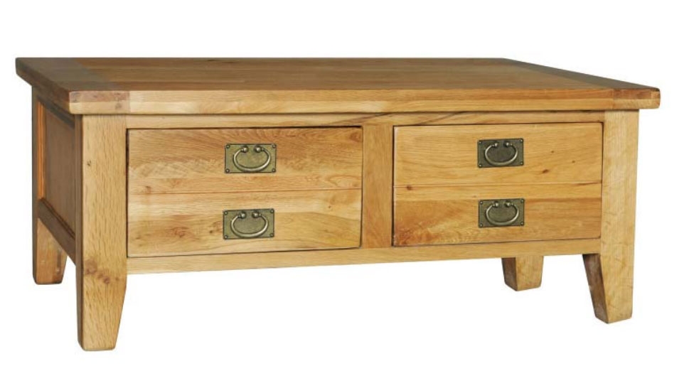 Grand Oak 2 Drawer Coffee Table