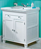 White Double Door Vanity Unit