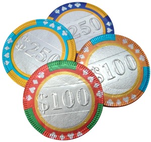 Chocolate casino poker chips - Bag of 20