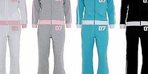 Chooice Boutique Women Ladies Full Length Tracksuit Joggers Jacket Jogging Bottoms Trouser 8-22 - Teal - 8