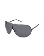 Logo Metal Aviator Shield Sunglasses